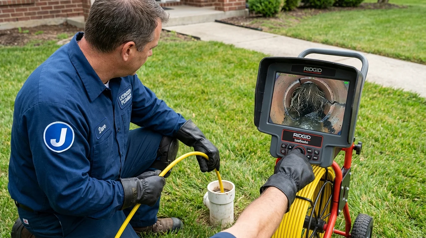 Sewer camera inspection being performed by Johns Plumbing LLC in Chicago